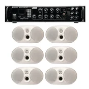 SET Kompletno ozvočenje 100V Lokal, ojačevalnik 6 Zone + 6 x zvočnik