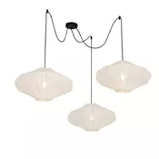 Dizajnerska viseča svetilka bela 50 cm 3-luč - Plu
