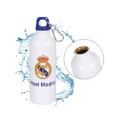 sarcia.eu Real Madrid Aluminijasta bela termalna steklenica, steklenica s karabinom 500ml