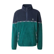 Iriedaily Monte Noe Troyer Half-Zip Fleece Sweater blue green