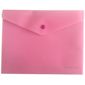 PANTA PLAST kuverta A5 z gumbom FOCUS, roza