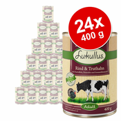 Varčno pakiranje Lukullus 24 x 400 g - Divji zajec & puran