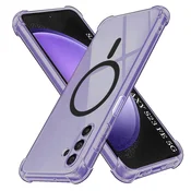 Hibridni ovitek Techsuit Shockproof MagSafe za Samsung Galaxy S23 FE - smoke black