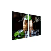 shumee Steklena zaščitna plošča za štedilnik 2x45x52 Ice