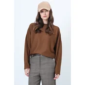Trend Alacati Stili Ženska bluza Alc-X14391, Smeda