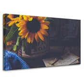 shumee Platno s sliko Sončnično cvetje vintage 100x60