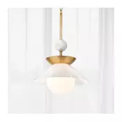 Quintiesse QN-SAUCER-1P-M-AB-OPAL-Luster na stalku SAUCER M 1xE27/40W/230V zlatna