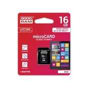 GOODRAM spominska kartica microSD, 16GB + SD adapter