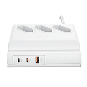 USAMS USB Extension Socket 65W Super Si Fast Charging white CC160TC01 (US-CC160)
