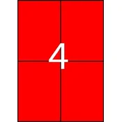 Oznaka, 105x148 mm, u boji, APLI, crvena, 80 oznaka/pak 12993