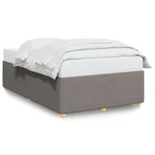 Vidaxl Posteljni okvir brez vzmetnice taupe 120x190 cm blago
