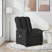 Greatstore Masažni naslanjač črno blago
