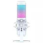 HYPERX QuadCast S - USB mikrofon za igranje (bijelo-sivo) (519P0AA) - RGB osvjetljenje