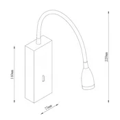 SOLEA 47 ZIDNA LAMPA 3W 3000K CRNA