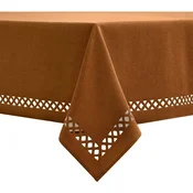 MIULEE Vodoodporen prt z laneno strukturo, eleganten, dekorativen, rjav, 140x220 cm, z učinkom lotosovega cveta, odporen proti gubam, enostavna nega, pralni v stroju, za kuhinjo, dnevno sobo, vrt