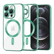 Ovitek Techsuit Luxury Crystal MagSafe za iPhone 12 Pro - svetlo zelen