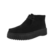 CLARKS Gležnarji z vezalkami Torhill Moss črna