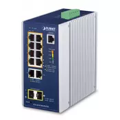Planet IGS-4215-8UP2T2S IP30 Industrial L2/L4 8-Port 10/100/1000T 802.3bt PoE + 2-Port 10/100/1000T + 2-Port 100/1000X SFP Managed Switch