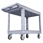 VEVOR Utility voziček 250 kg nosilnosti 2 nivoja siv