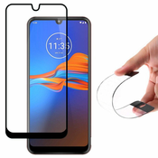 MG Full Cover Flexi Nano Hybrid zaščitno steklo za Motorola Moto E6 Plus, črna