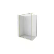 Mexen Kioto-F tuš stena Walk-in z okvirjem 95 x 202 cm, prozorna 8 mm, zlata brušena - 800-095-104-55-00
