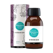 Ekološki sirup črnega bezga z vitaminom C Viridian, 100ml