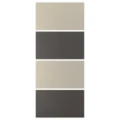 MEHAMN 4 panela za okvir kliznih vrata, tamnosiva/sivo-bež, 100x236 cm