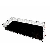 slomart modularna kletka 5x2 prašič, zajec, jež, črna 180 x 75 x 37 cm