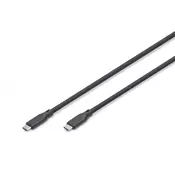 Digitus AK-300342-005-S USB kabel USB 3.2 Gen 2 (3.1 Gen 2) 0,5 m USB C Črna