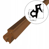 shumee Tesnilo za PVC okna S-1126 veka rjavo 1m