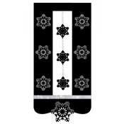 shumee R7 Panel BOŽIČNI ZASLON moderna snežinka glamurozna zavesa 60x130
