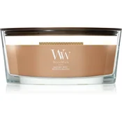Woodwick Hazelnut Roast dišeča sveča z lesenim stenjem 453.6 g