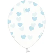 Prozorni baloni s srčki, modri, 30 cm, 1 kos.