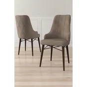 HANAH HOME Set 6 stolica Neta Cappuccino Brown