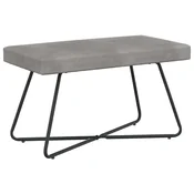 Vidaxl klop Enobarvno Svetlo siva 80 x 40 x 45 cm Žamet