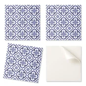 shumee Paket potiskanih vinilnih ploščic z vzorcem in ornamenti 20x20x20 cm
