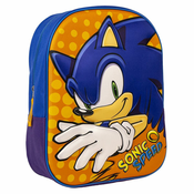 Školski 3D Ruksak Sonic Oranžna Plava 25 x 31 x 9 cm