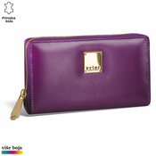 Princ Leather Ženski kožni novcanik Zip Luxury, Ljubicasti