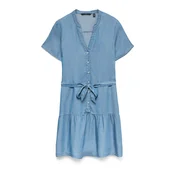 VERO MODA Dolga srajca VMFLEUR  moder denim