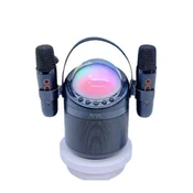INF Brezžični Bluetooth Karaoke Zvočniški Sistem z Dvojnim Mikrofonom in RGB Lučmi Black, (5000141436)