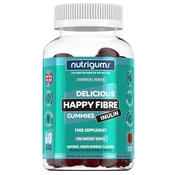 Nutrigums Happy Fiber Inulin, prebiotik, 60 žele bonbonov