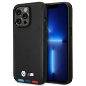 shumee Usnjen ovitek BMW MagSafe za iPhone 14 Pro Max, črne barve