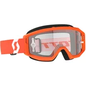 Naocale za motocross SCOTT Primal Clear narancasto-bijele s prozirnim pleksiglasom