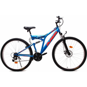 Olpran brdski bicikl 27,5 Denver Disc Full Suspension crvena/plava 19