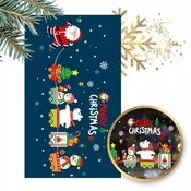 shumee ECARLA pisane božične nalepke za okna 2 lista 30x45cm NKD25