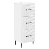 Vidaxl Predalna omara Bela visok sijaj 33 x 34,5 x 89,5 cm