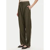 Marella Hlače iz tkanine Hull 2523136161 Khaki Loose Fit