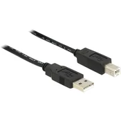 Delock USB 2.0 priključni kabel [1x USB 2.0 vtič A - 1x USB 2.0 vtič B] 20 m črn UL-certificiran