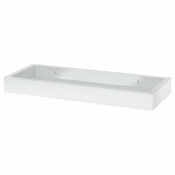 Autronic Stenska polica z dvignjenimi robovi, MDF, barva bela mat, embalaža iz folije P-010 WT