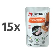 Ontario Cat - piščanec in polenovke v juhi - 80 g 15 x 80 g